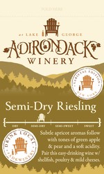 Adk Winery Semi Dry Riesling Shelf Talker